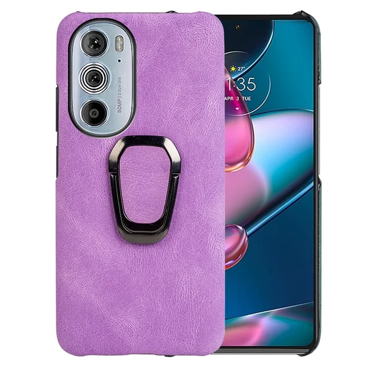 Для Motorola Edge 30 Pro (Motorola Edge+(2022)) Держатель Кольца Кольца Кожа - Пурпурный
