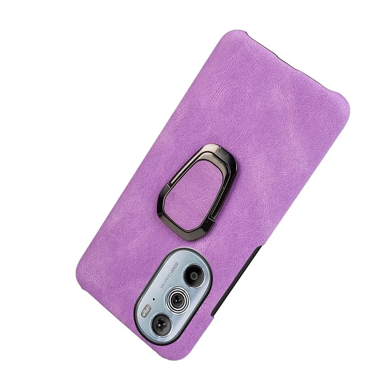Для Motorola Edge 30 Pro (Motorola Edge+(2022)) Держатель Кольца Кольца Кожа - Пурпурный