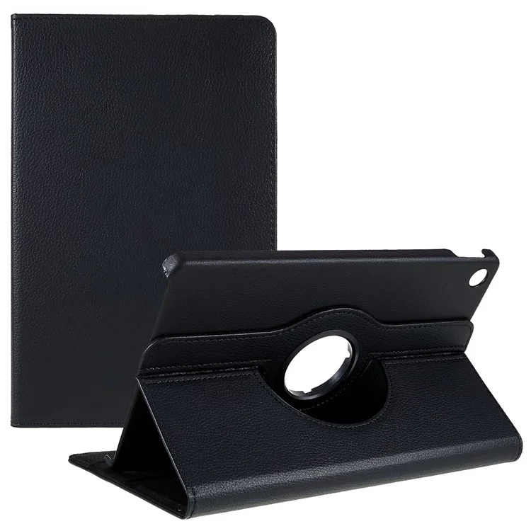 Pour Lenovo Tab M10 Plus (3ème génération) / Xiaoxin Pad 2022 10.6 pouces 125F / 128F Étui en cuir pour tablette Housse de protection rotative à 360 degrés avec support en position horizontale/verticale - Noir