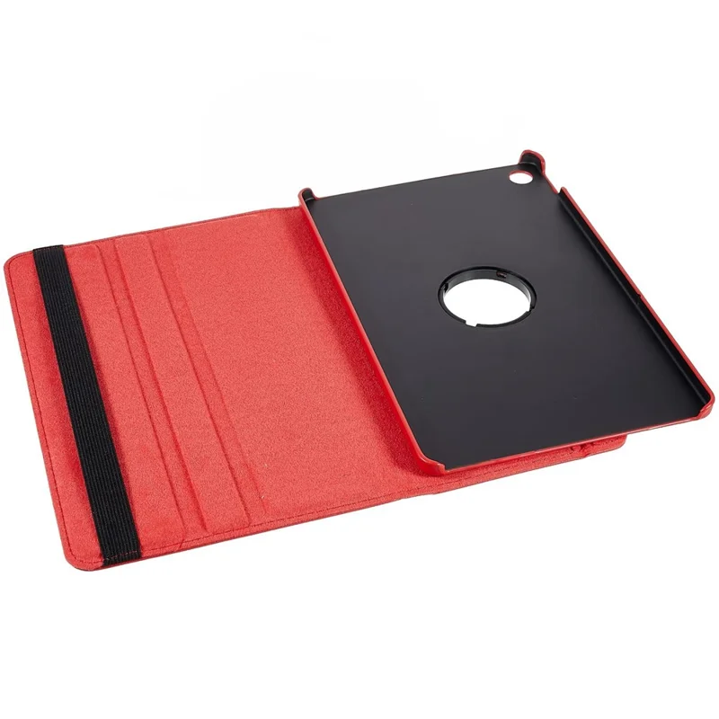 For Lenovo Tab M10 Plus (3rd Gen) / Xiaoxin Pad 2022 10.6 inch 125F / 128F Leather Tablet Case Rotating Stand Cover - Red