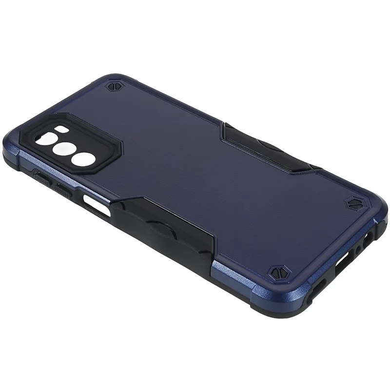 For Motorola Moto G52 4G / G82 5G Case Anti-Scratch PC Back Soft TPU Bumper Protective Cover - Blue