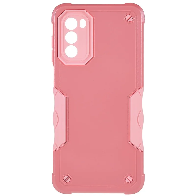 For Motorola Moto G52 4G / G82 5G Case Anti-Scratch PC Back Soft TPU Bumper Protective Cover - Pink