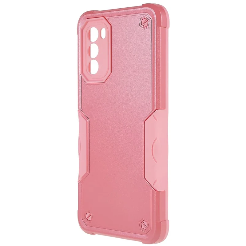 For Motorola Moto G52 4G / G82 5G Case Anti-Scratch PC Back Soft TPU Bumper Protective Cover - Pink