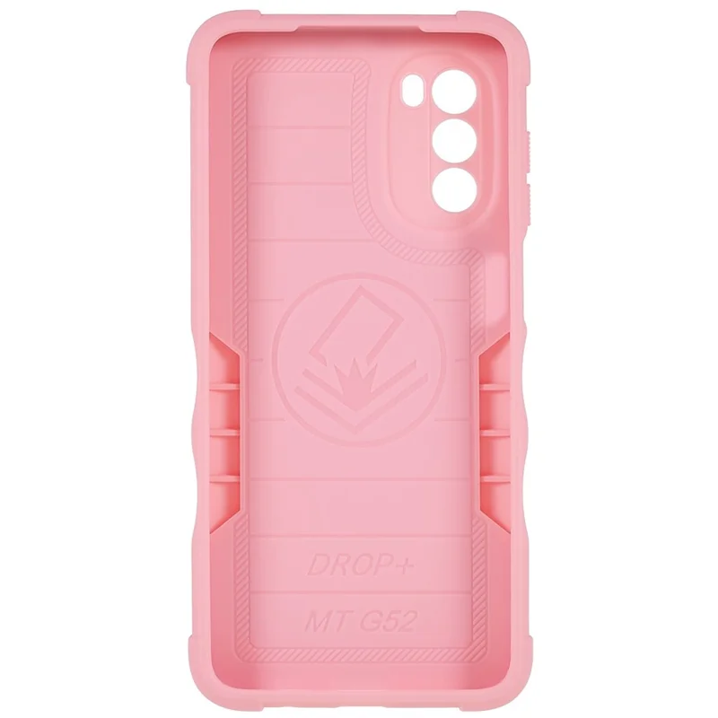 For Motorola Moto G52 4G / G82 5G Case Anti-Scratch PC Back Soft TPU Bumper Protective Cover - Pink