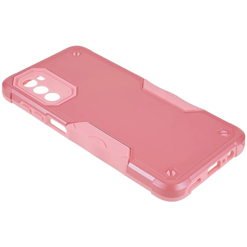 For Motorola Moto G52 4G / G82 5G Case Anti-Scratch PC Back Soft TPU Bumper Protective Cover - Pink