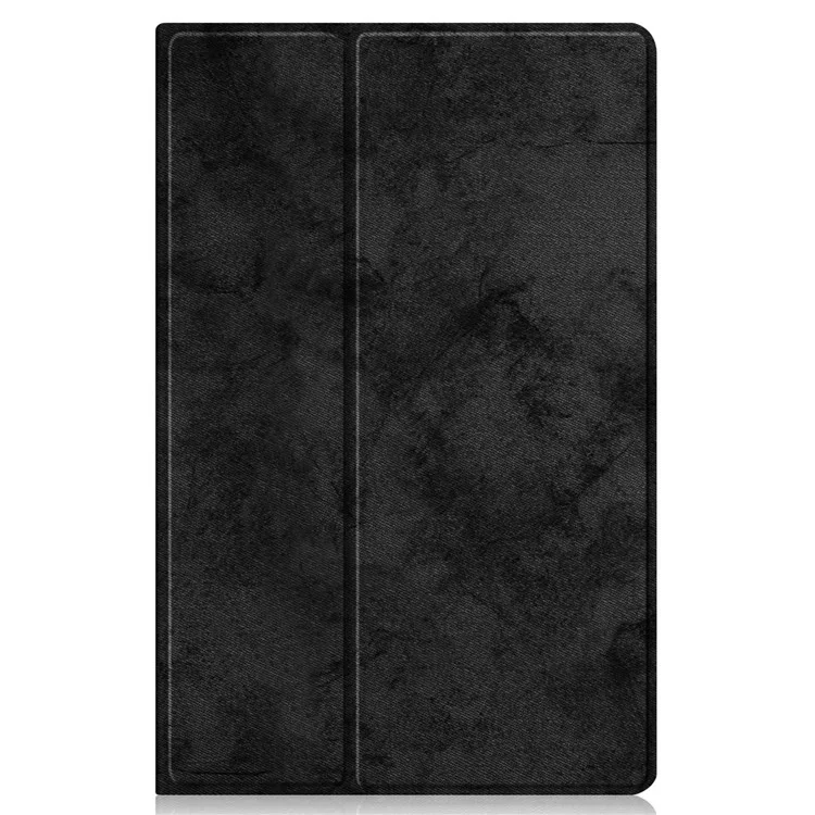 Per Lenovo Tab M10 (Gen 3) 10.1 328F Custodia Solid Color Case Superficie Goffrata Antiurto Assorbimento Magnetico Custodia Tablet con Supporto Rotante a 360 Gradi - Nero