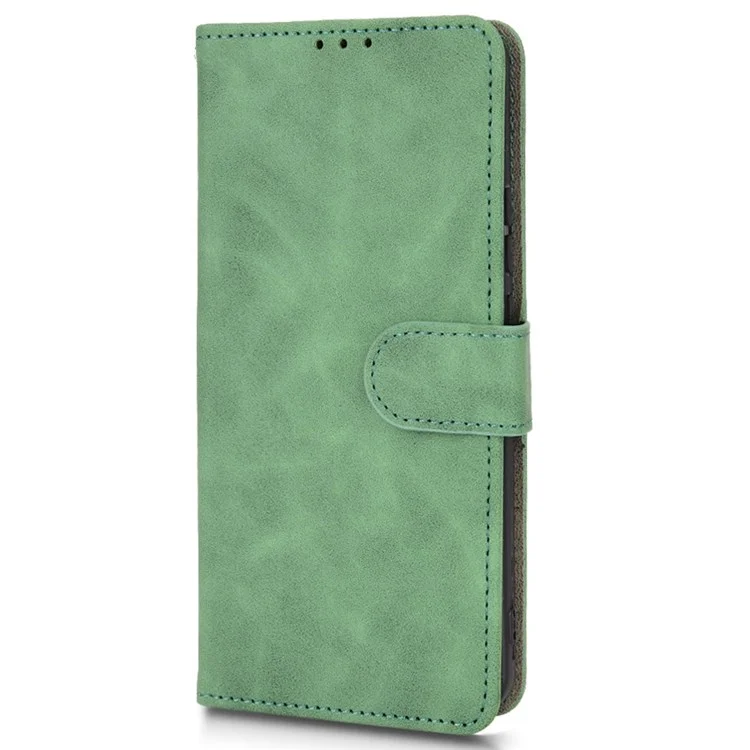Für Motorola Edge 30 PU Leder Magnetverschluss Handtasche Schockdes TPU Ständer Flip Wallet Decke Mit Handgelenkriemen - Grün