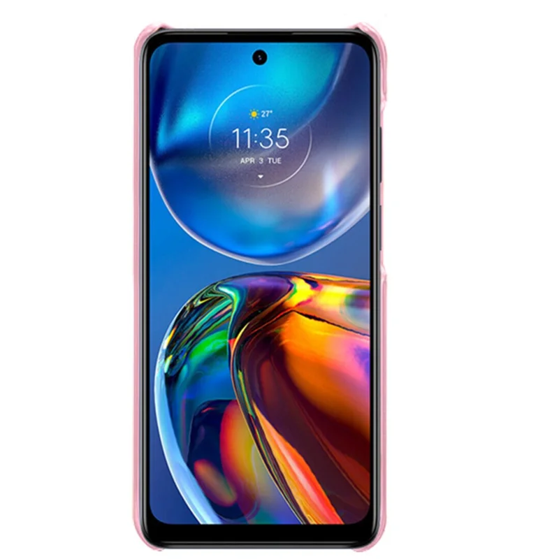 For Motorola Moto E32 Multiplum Kortpladser Telefonbeskytter PU Læderbelagt Hård PC Dæksel - Rosenød