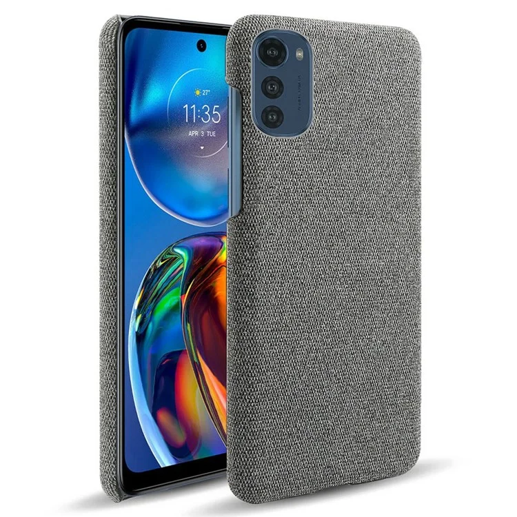 Bonne Protection Shell Shell Pour Smartphone Pour Motorola Moto E32, Couverture de Téléphone en Tissu Dur pc Hard pc + Color Solid - Gris