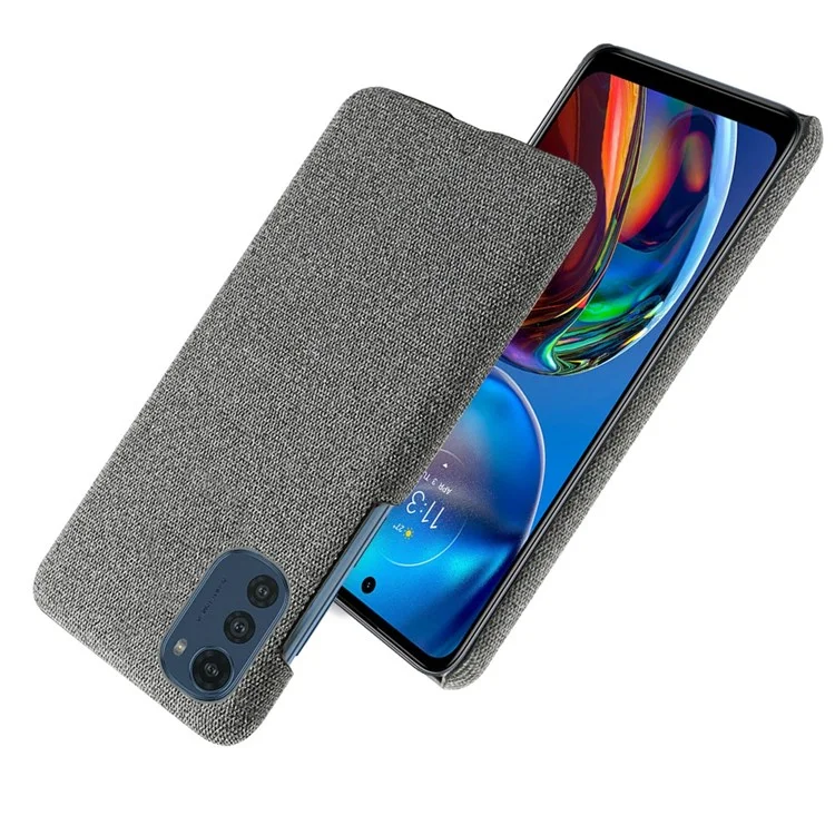 Bonne Protection Shell Shell Pour Smartphone Pour Motorola Moto E32, Couverture de Téléphone en Tissu Dur pc Hard pc + Color Solid - Gris