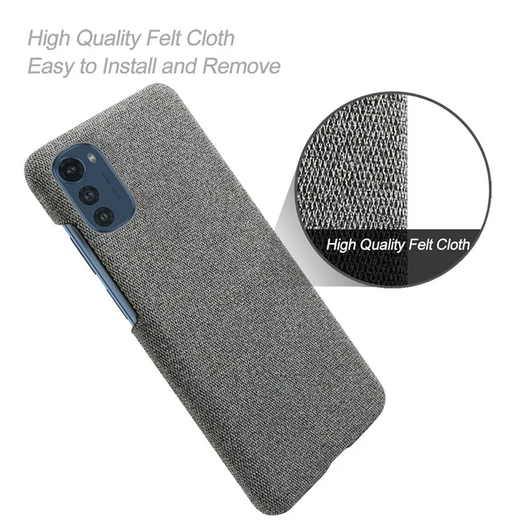 Bonne Protection Shell Shell Pour Smartphone Pour Motorola Moto E32, Couverture de Téléphone en Tissu Dur pc Hard pc + Color Solid - Gris