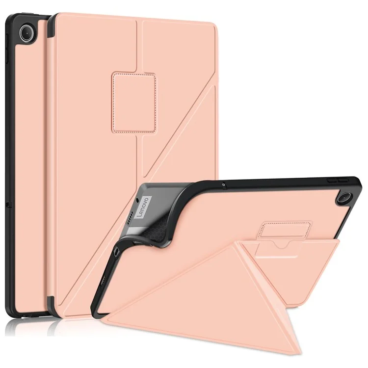 Per Lenovo Tab M10 Plus (3a Gen.) / Xiaoxin Pad 2022 da 10,6 pollici 125F / 128F Origami Stand PU Leather + TPU Tablet Case Shockproof Cover con Auto Wake / Sleep - Rose Gold