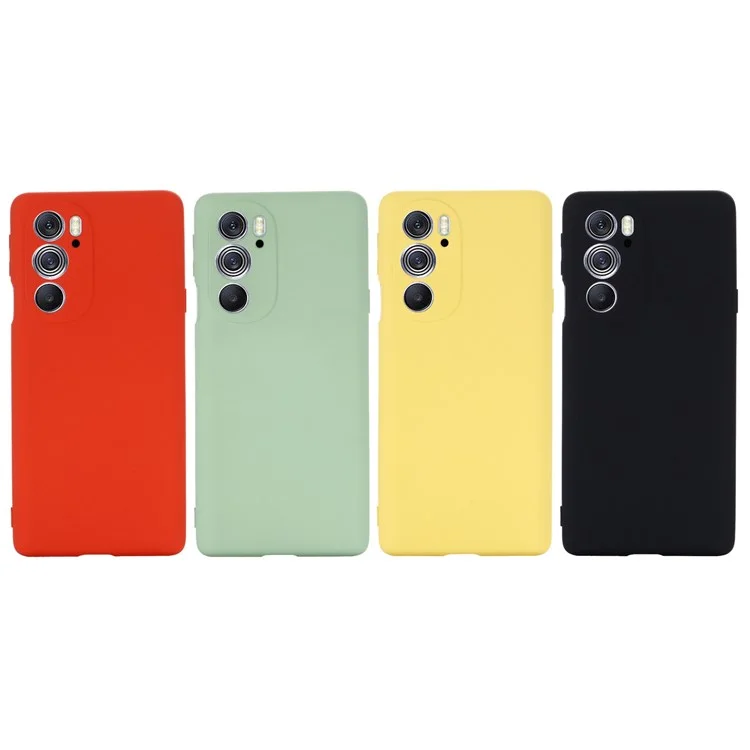 Pour le Motorola Edge 30 Pro (Motorola Edge+ (2022)) Coque de téléphone en silicone liquide anti-chute Doublure en microfibre douce Coussin anti-rayures Housse de protection - Noir