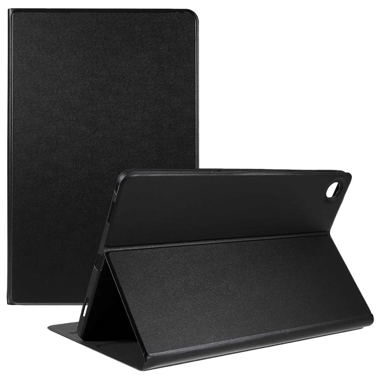 Étui de protection en cuir PU anti-choc pour Lenovo Tab M10 Plus (3e génération) / Xiaoxin Pad 2022 10.6 pouces, support réglable Couvercle de protection anti-rayures pour tablette - Noir