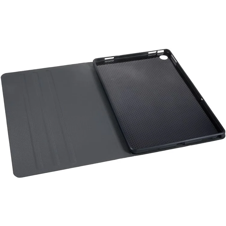 Étui de protection en cuir PU anti-choc pour Lenovo Tab M10 Plus (3e génération) / Xiaoxin Pad 2022 10.6 pouces, support réglable Couvercle de protection anti-rayures pour tablette - Noir