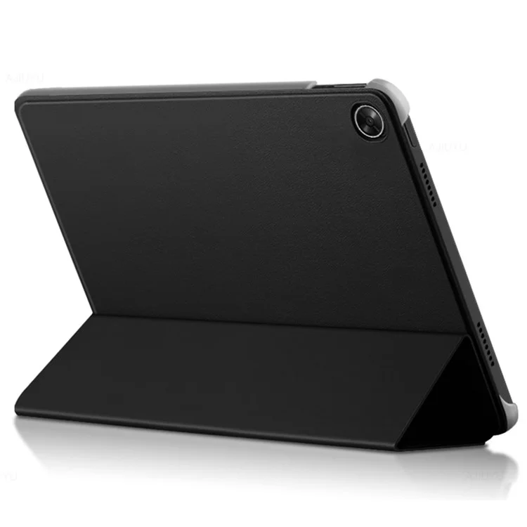 Pour Lenovo Tab M10 Plus (3e génération) / Xiaoxin Pad 2022 Étui de protection en cuir PU + TPU résistant aux rayures et aux chocs de 10,6 pouces à support tripartite - Noir