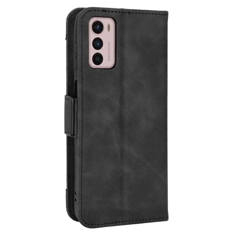 Para Motorola Moto G42 4G Wallet Stand pu Leather + TPU Folio Flip Phone Case Com Slots de Várias Cartas - Preto
