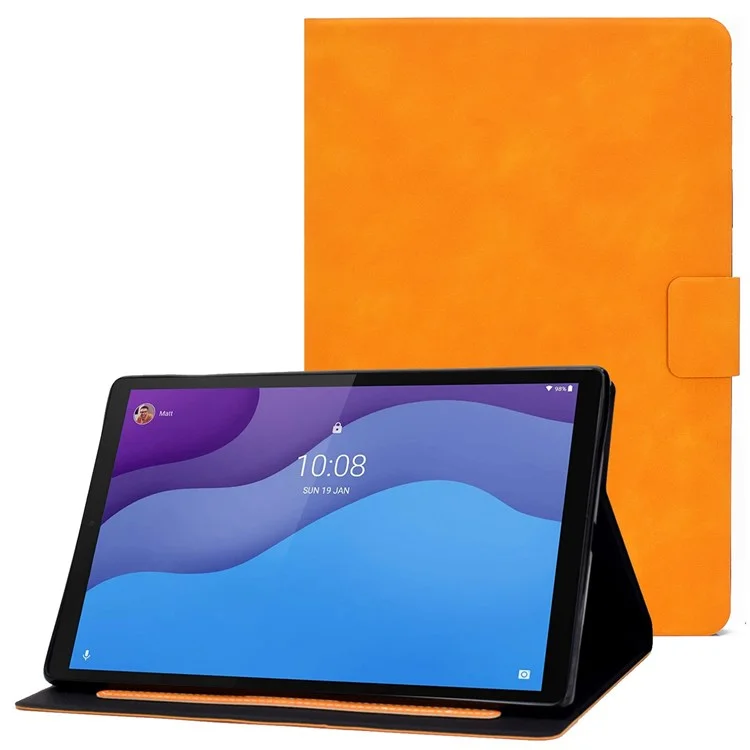 Pour Lenovo Tab M10 (Gen 3) TB-328F Étui de protection en cuir fendu avec support en position debout Auto Endormissement/Réveil Fonction Étui intelligent pour tablette avec porte-cartes - Kaki