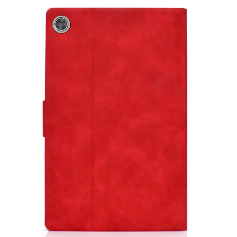 For Lenovo Tab M10 (Gen 3) TB-328F Split Leather Flip Stand Cover Auto Sleep/Wake Function Smart Tablet Case with Card Holders - Red