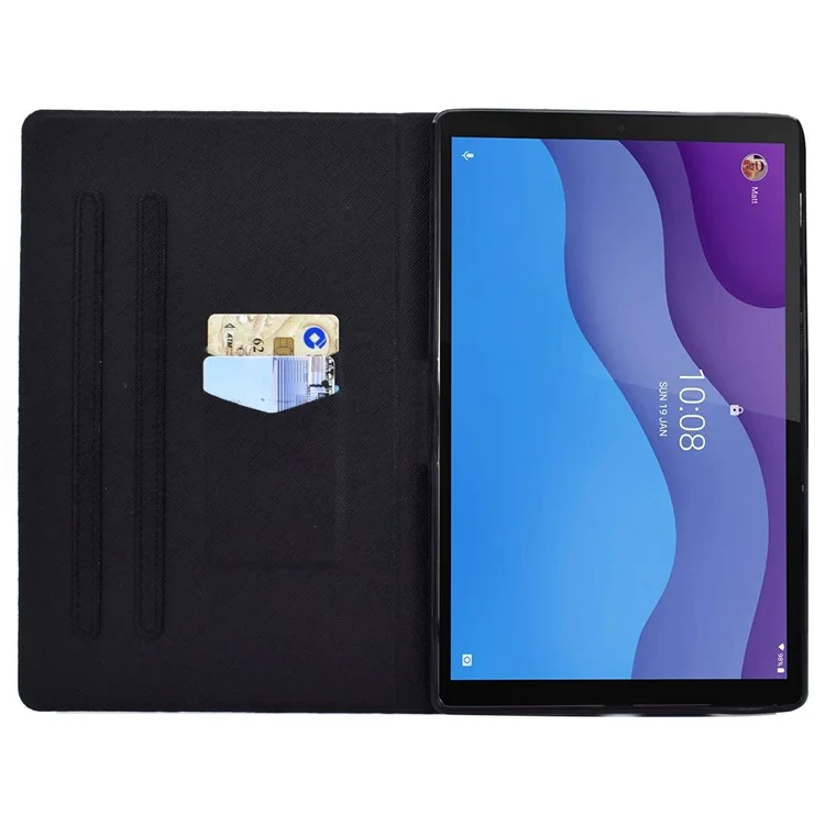 Para Lenovo Tab M10 (Gen 3) TB-328F B1 Pattern Imprenting Stand PU Cuero Ranuras de Carcasa de Caja de Folio Smart Auto Wake/Sleep Shell Con Soporte de Lápiz - Expresión