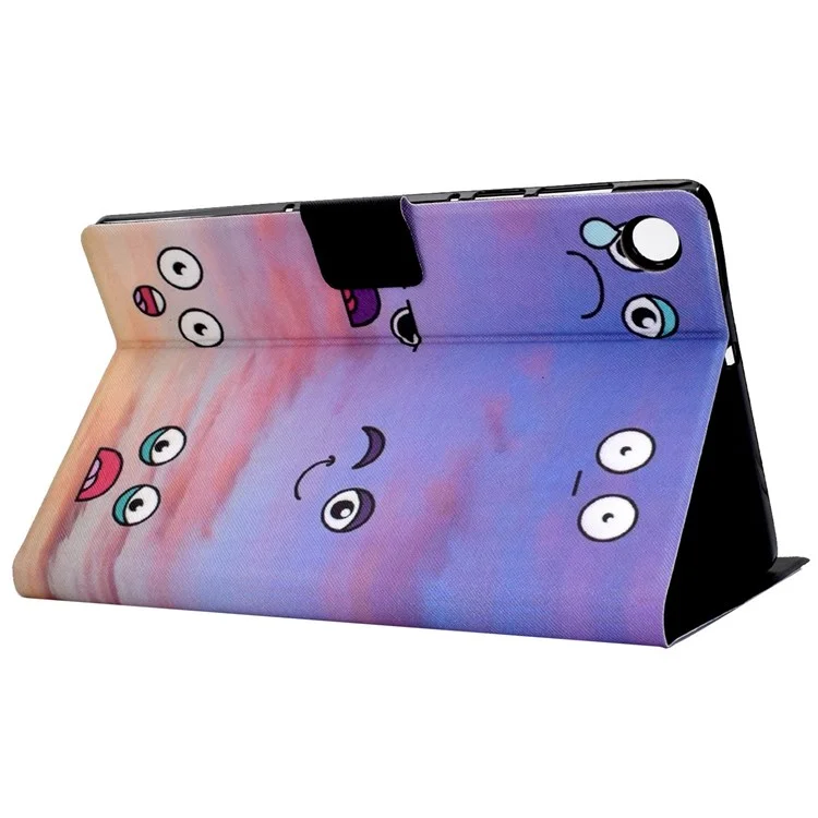 Para Lenovo Tab M10 (Gen 3) TB-328F B1 Pattern Imprenting Stand PU Cuero Ranuras de Carcasa de Caja de Folio Smart Auto Wake/Sleep Shell Con Soporte de Lápiz - Expresión