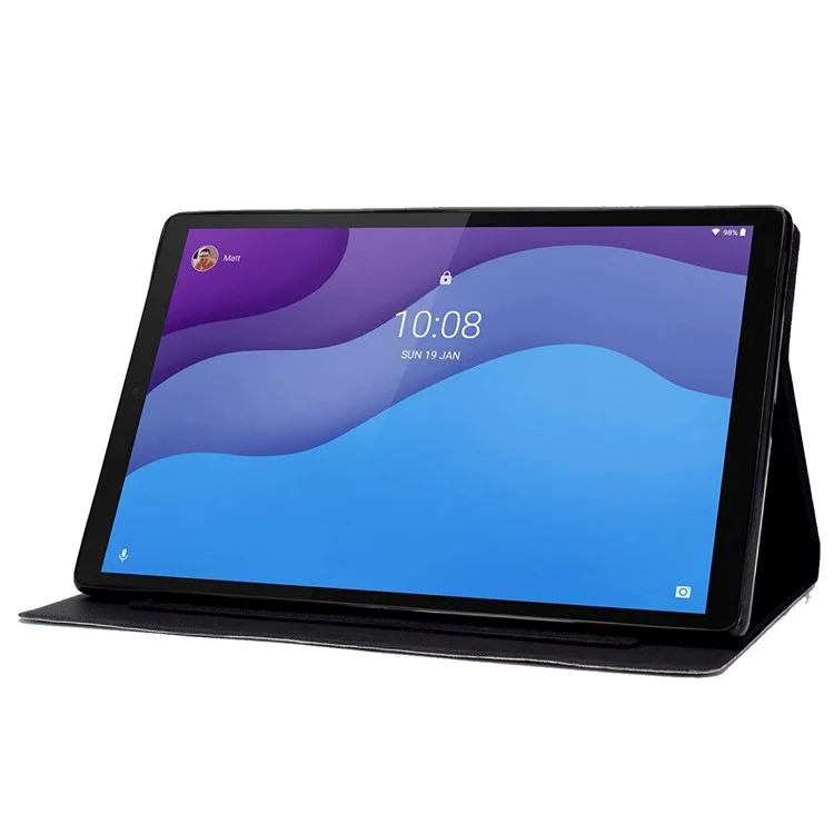Per Lenovo Tab M10 (Gen 3) TB-328FU / TB-328XU B2 Pattern Printing Stand Protective Case Auto Sleep / Wake Function PU Leather Smart Cover with Card Slots - Mandala