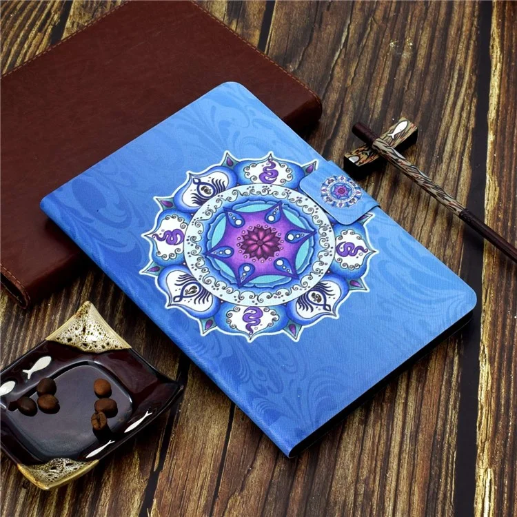 Per Lenovo Tab M10 (Gen 3) TB-328FU / TB-328XU B2 Pattern Printing Stand Protective Case Auto Sleep / Wake Function PU Leather Smart Cover with Card Slots - Mandala