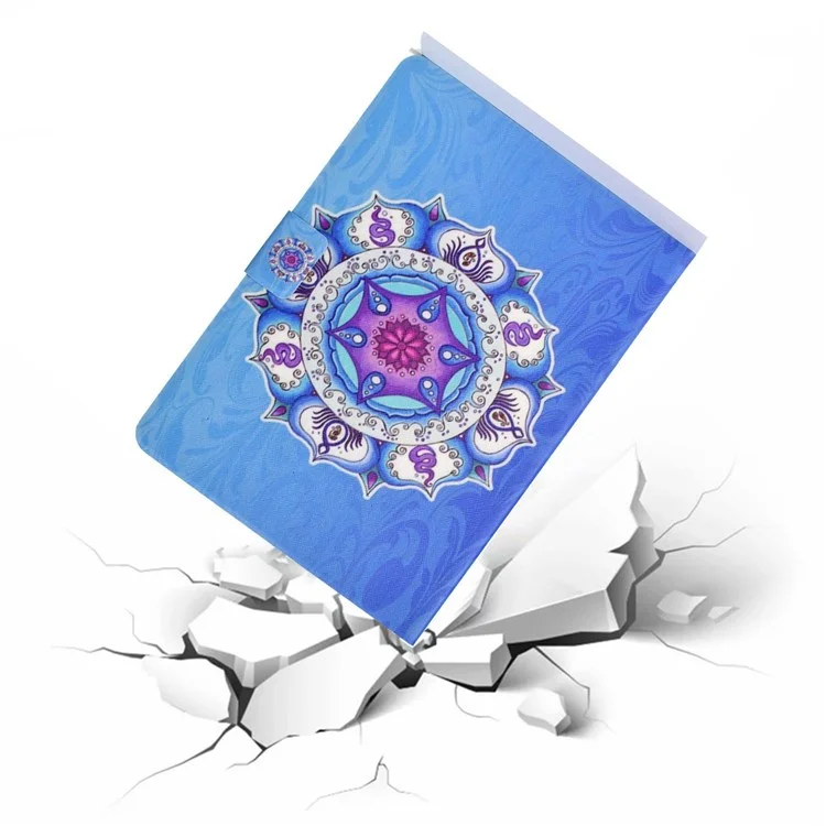 Per Lenovo Tab M10 (Gen 3) TB-328FU / TB-328XU B2 Pattern Printing Stand Protective Case Auto Sleep / Wake Function PU Leather Smart Cover with Card Slots - Mandala