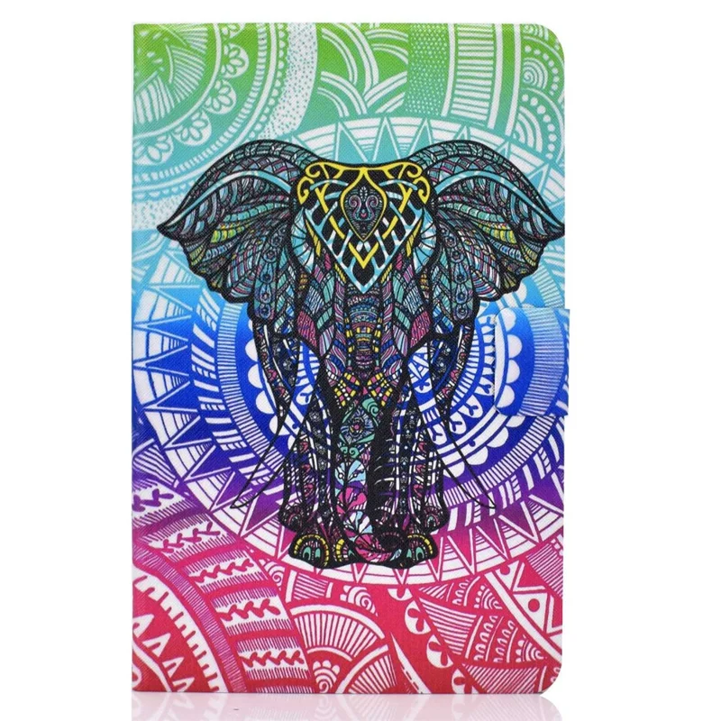 For Lenovo Tab M10 (Gen 3) TB-328FU / TB-328XU B2 Pattern Printing Stand Protective Case Auto Sleep / Wake Function PU Leather Smart Cover with Card Slots - Elephant