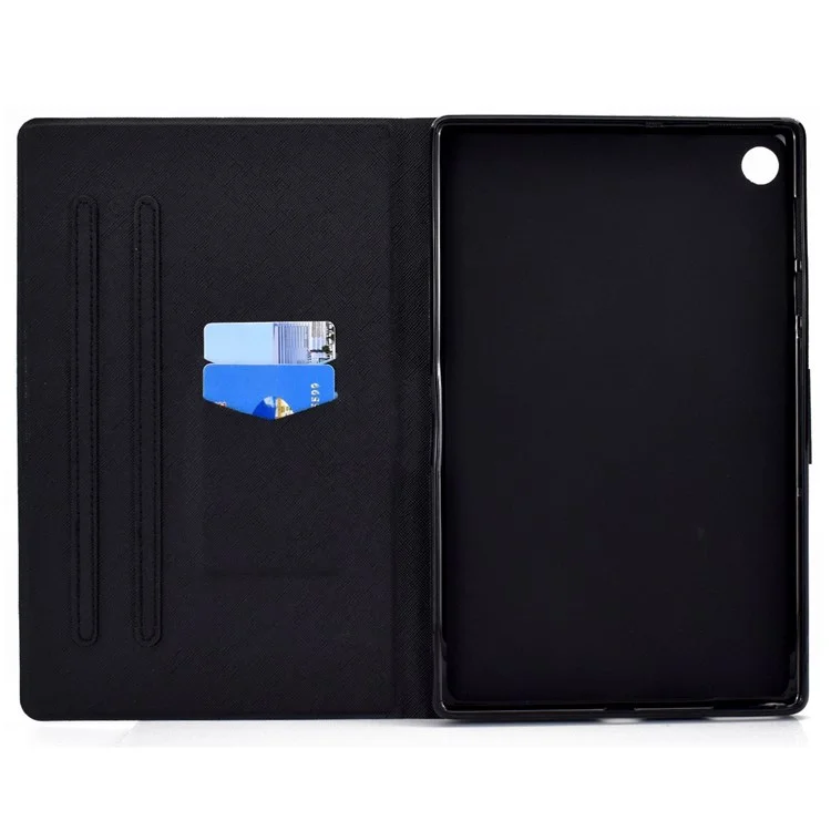 For Lenovo Tab M10 Plus (3rd Gen) / Xiaoxin Pad 2022 10.6 inch PU Leather Case Pattern Printing Card Holder Stand Cover - Fog