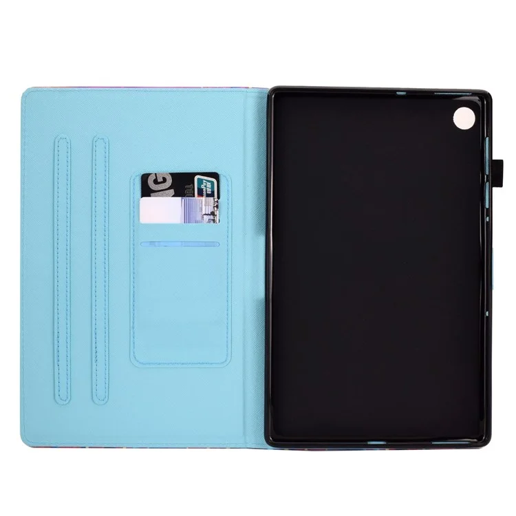 Für Lenovo Tab M10 Plus (Gen 3) A2 Musterdruck PU Leder Ständer Folio Cover Card Slots Stoßdämpfer Auto Wake/Sleep Cover Mit Bleistifthalter - Schmetterling