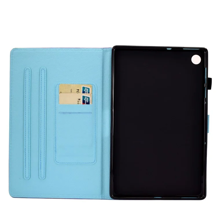 For Lenovo Tab M10 Plus (3rd Gen) / Xiaoxin Pad 2022 10.6 inch PU Leather Smart Auto Wake / Sleep Cover A3 Pattern Printing Stand Card Slots Protective Tablet Case with Pencil Holder - Life Tree