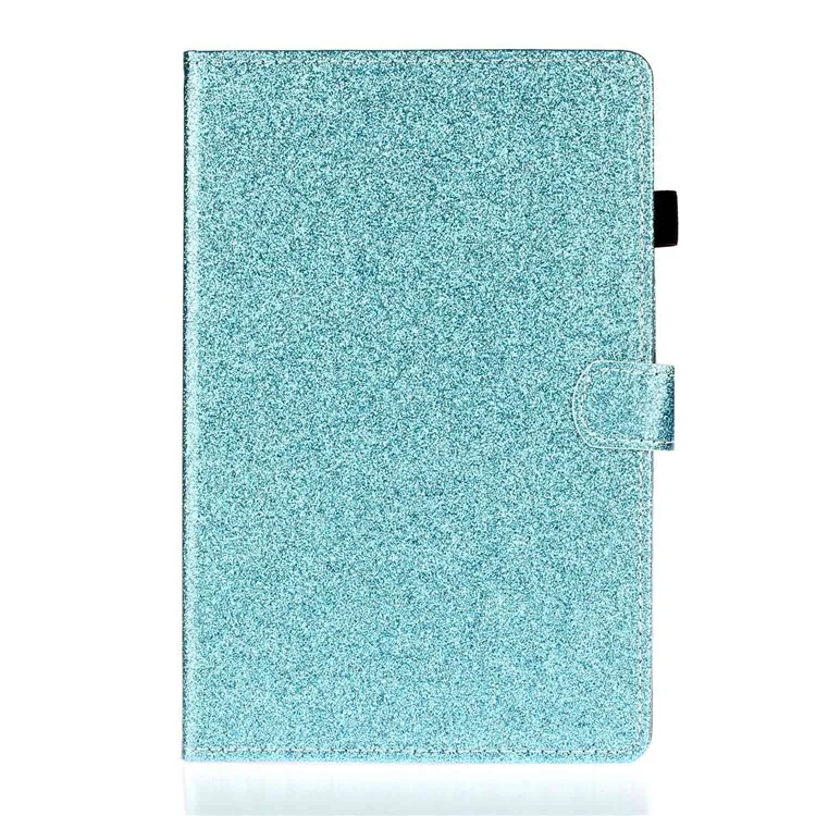 Scratch Resistant Case for Lenovo Tab M10 Plus (3rd Gen) / Xiaoxin Pad 2022 10.6 inch Anti-Drop Stand Case Tablet Leather Cover with Card Slots / Glitter Effects - Blue
