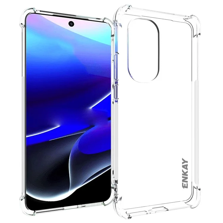 Enkay Hat Prince Pour Motorola Moto Edge 2022 Crimpstal Cleot TPU Couverture de Téléphone Amorti Des Coins Épaissis Épaissis Boîtier de Téléphone Avec un Bord Antidérapant Avec Bord de Bande