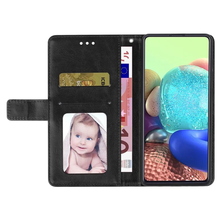 HT01 Per Xiaomi Poco M5 4G Full Protection PU Custodia Per Telefono in Pelle PU Impronta a Forma di Preda al Portafoglio - Nero