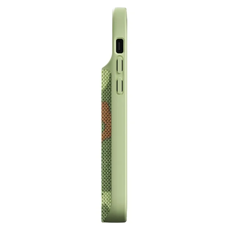 For iPhone 14 Plus Oxford Cloth Surface 6800mAh Rechargeable Extended Battery Mobile Phone Charger Back Case - Camouflage