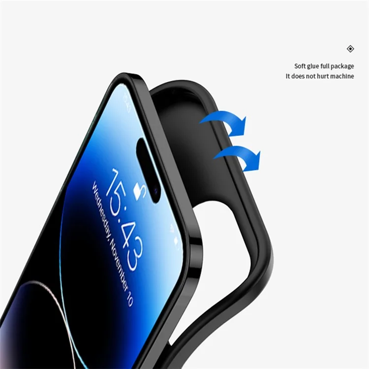 Pour iPhone 14 Pro Max 6800mAh Rechargeable Extended Battery Soft Edge Phone Charger Back Case