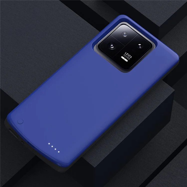 Para Xiaomi 13 Pro 5G 6800mah Soft Edge Carger Back Case Back Battería Extendida Recargable - Azul