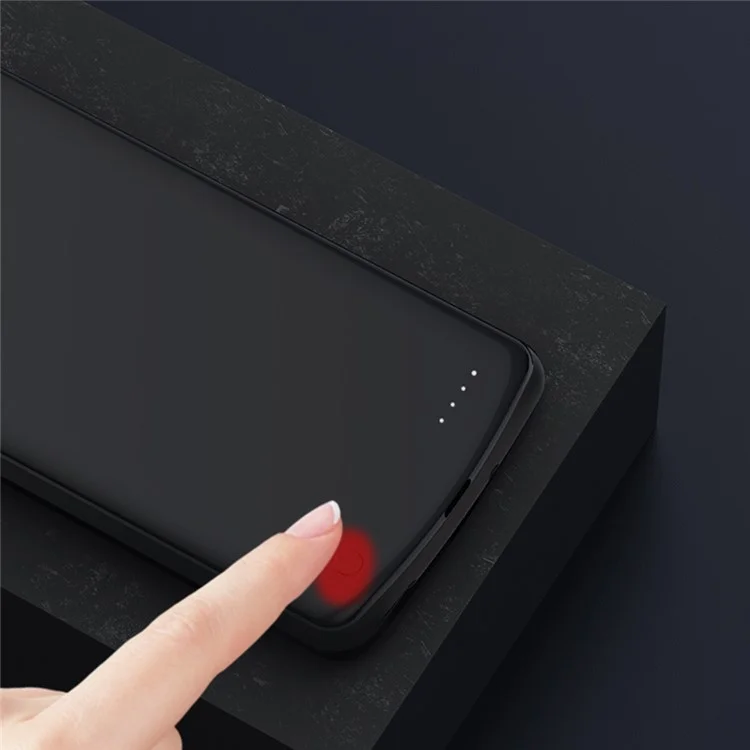Для Xiaomi 13 5G 6800мАч перезаряжаемый расширенный аккумулятор Мягкий край зарядный чехол - Черный