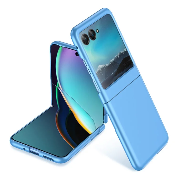 Für Motorola Razr 40 Ultra 5G Skin-Berührungs-PC-Handyhülle Ultradünner Schützender Telefondeckel - Blau