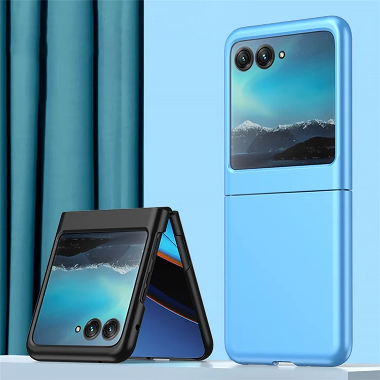 Für Motorola Razr 40 Ultra 5G Skin-Berührungs-PC-Handyhülle Ultradünner Schützender Telefondeckel - Blau