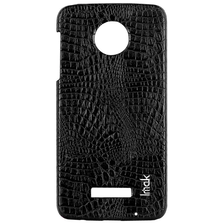 IMAK Ruiyi Series for Motorola Moto Z Play Crocodile Leather Coated PC Phone Case - Black