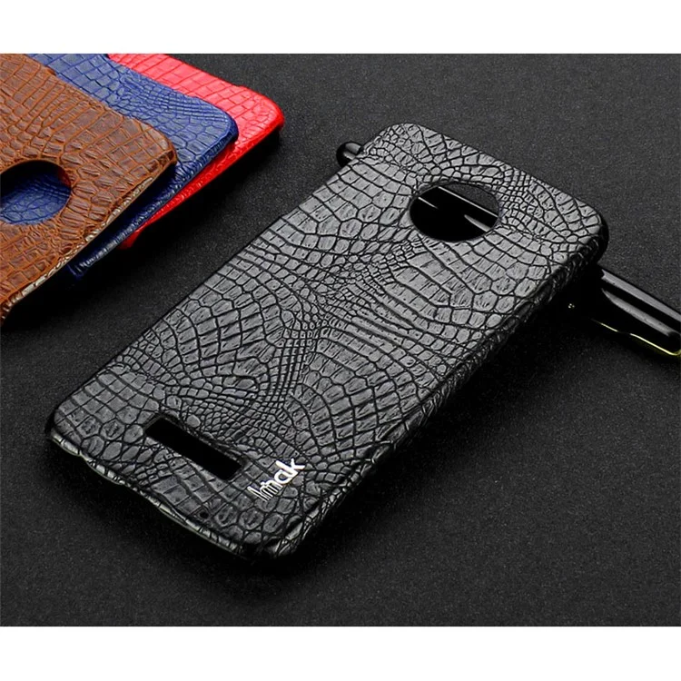IMAK Ruiyi Series for Motorola Moto Z Play Crocodile Leather Coated PC Phone Case - Black