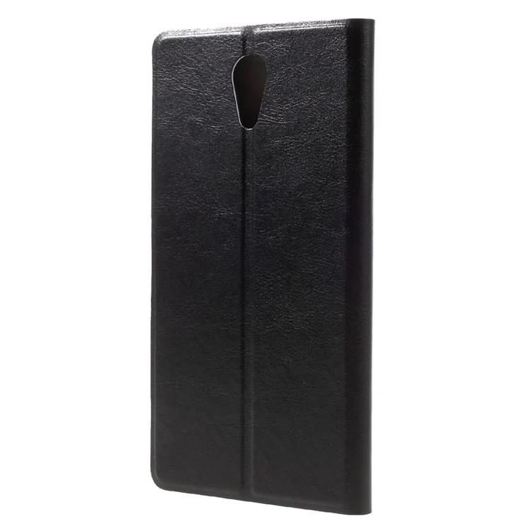 Crazy Horse Leather Mobile Phone Case for Lenovo Phab2 - Black