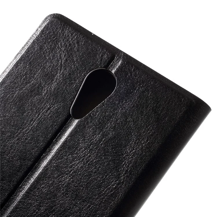 Crazy Horse Leather Mobile Phone Case for Lenovo Phab2 - Black