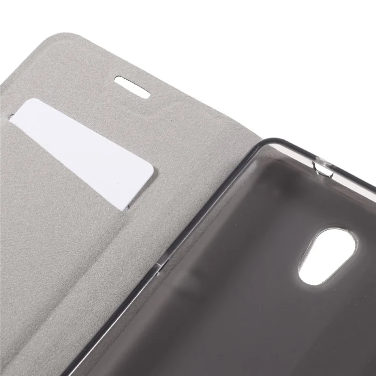 Crazy Horse Leather Card Slot Phone Casing for Lenovo P2 with Steel Sheet - Black