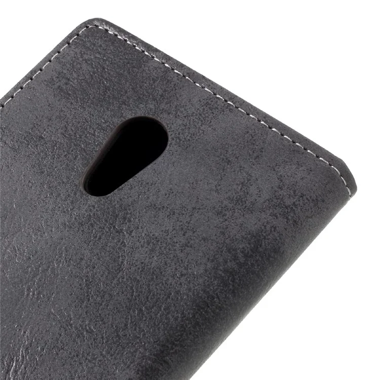 Vintage Wallet Leather Cell Phone Case for Lenovo P2 - Grey