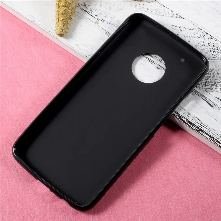 For Motorola Moto G5 Plus Matte Anti-fingerprint TPU Case Soft Cover - Black