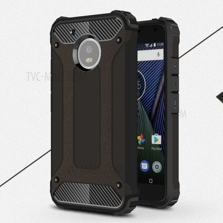 Armor Guard Plastic + TPU Hybrid Case for Motorola Moto G5 - Black