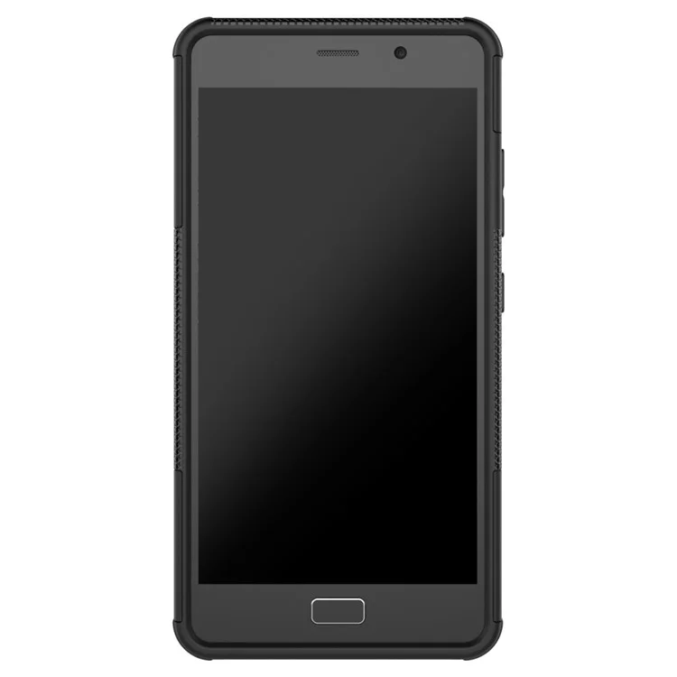 For Lenovo P2 Tyre Pattern 2-in-1 Kickstand PC + TPU Hybrid Case Cover - Black